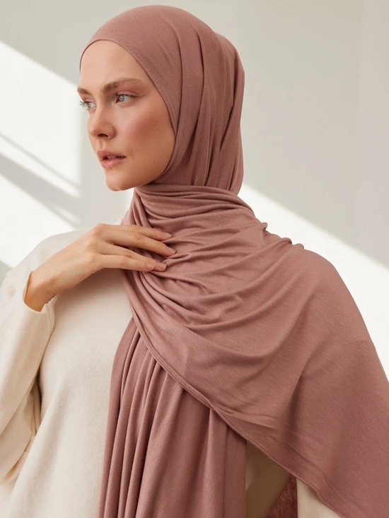 Accessories - Premium Jersey Hijab Dusty Rose